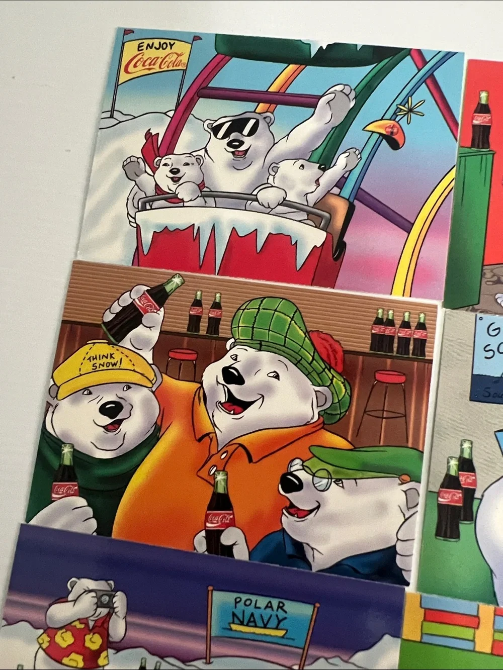 1996 South Pole Vacation Coca Cola Polar Bears Trading Cards (15) - Lot #1